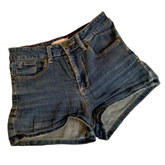 2.1 Denim Pants - 21 Denim Size 26 Blue Jean Denim Shorts Pockets Stretch